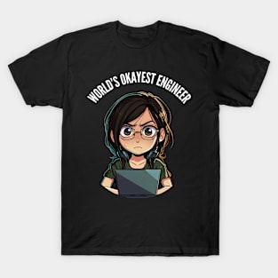 World's Okayest Engineer v4 (round) T-Shirt